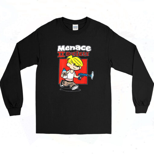 90s Comic Menace Ii Movie Long Sleeve Shirt