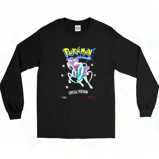 90s Crystal Inspired Legendary Dog Cover Art Retro Long Sleeve Shirt