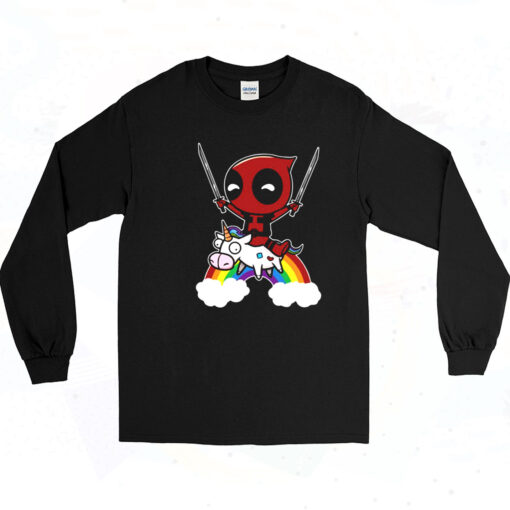 90s Cute Deadpool Long Sleeve Shirt