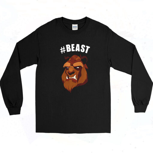 90s Disney Beauty And The Beast Hashtag Beast Long Sleeve Shirt