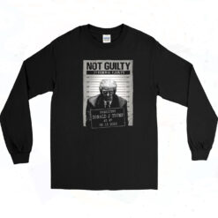 90s Donald Trump Mug Shot Not Guilty Long Sleeve Shirt