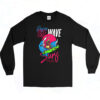 90s Enjoy The Wave Surfing Long Sleeve Shirt