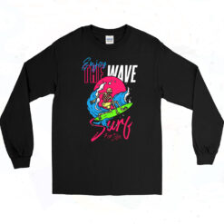 90s Enjoy The Wave Surfing Long Sleeve Shirt