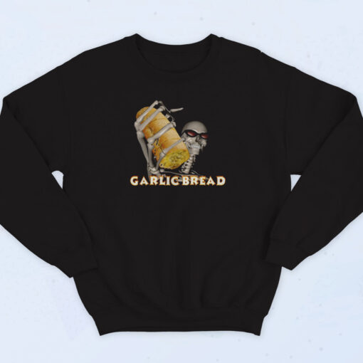 90s Evil Silly Skeleton Arlic Bread Sweatshirt