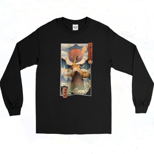 90s Fire Dragon Type Mon Long Sleeve Shirt