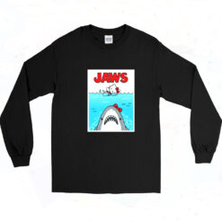 90s Funny Kitty Jaws Long Sleeve Shirt