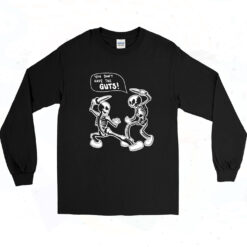 90s Funny Skeleton Long Sleeve Shirt