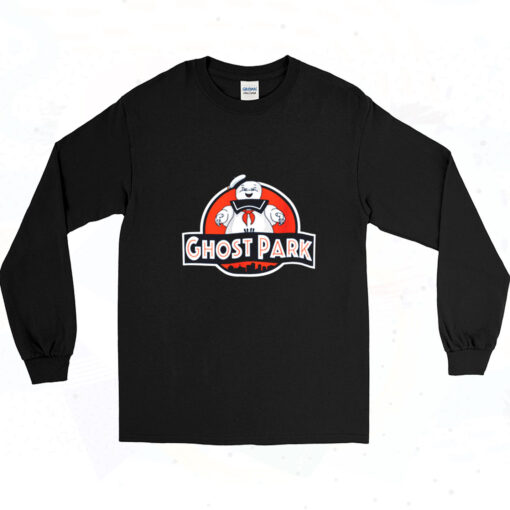 90s Ghostbusters Ghost Park Jurassic Park Mashup Long Sleeve Shirt