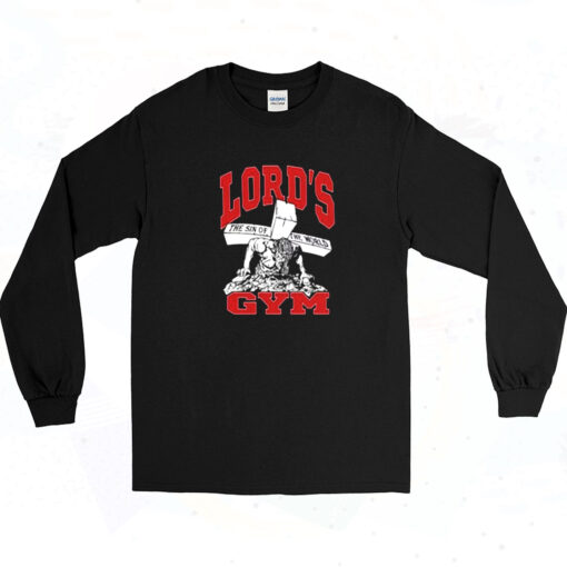 90s Lord's Gym Religion Weight Lifting Long Sleeve Shirt