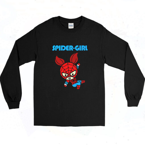 90s Marvel Spider Girl Swinging Cute Long Sleeve Shirt