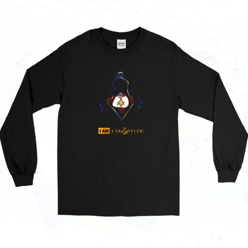 90s Masonic Freemason I Am A Traveler Mason Long Sleeve Shirt