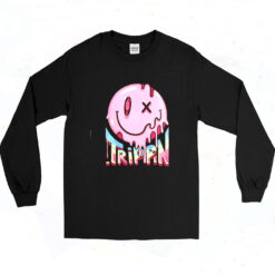 90s Melting Smiley Face Long Sleeve Shirt