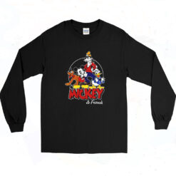 90s Mickey Mouse Team Disney Characters Long Sleeve Shirt