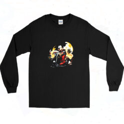 90s Mickey Mouse With Motorcycle Long Sleeve Shirt