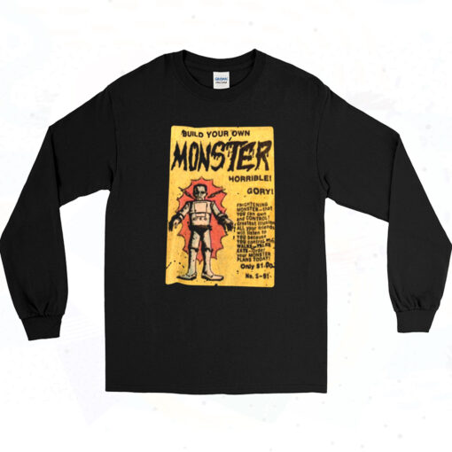 90s Monster Horror Movie Comic Long Sleeve Shirt