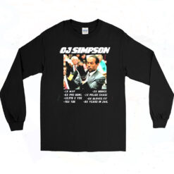 90s Oj Simpson Graphic Long Sleeve Shirt