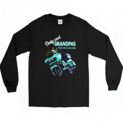 90s Only Cool Grandpas Ride Motorcycles Long Sleeve Shirt