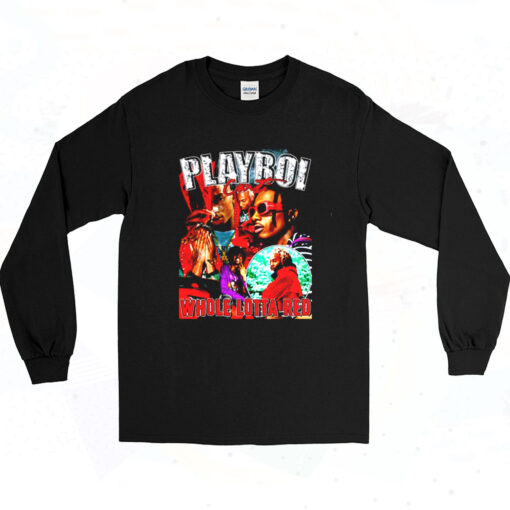 90s Playboi Carti Cash Whole Lotta Red Long Sleeve Shirt