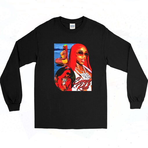 90s Sexyy Red Rap Tee Big Face Head Long Sleeve Shirt