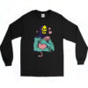 90s Skeletor Hug The Cat Comfort Colors Long Sleeve Shirt