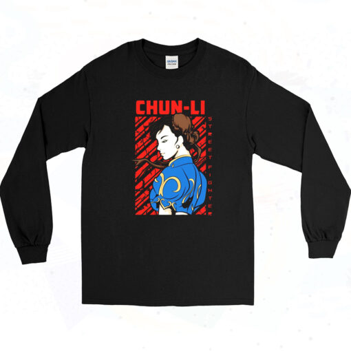 90s Street Fighter Chun Li Long Sleeve Shirt