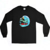 90s T Rex Surfer Dinosaur Long Sleeve Shirt