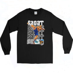 90s Tiger Kick Arcade Fighter Boss Long Sleeve Shirt