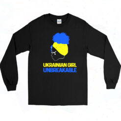 90s Ukrainian Girl Unbreakable Ukraine Women Flag Long Sleeve Shirt