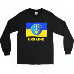 90s Ukrainian State Symbol Ukraine Flag Shirt Long Sleeve Shirt