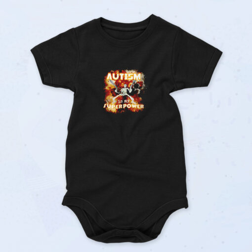 Autism Superpower Funny Skeleton Organic Baby Onesies