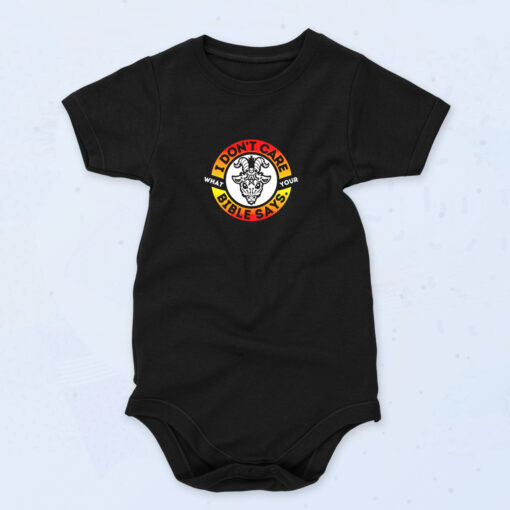 Baphomet Bible Halloween Character Organic Baby Onesies