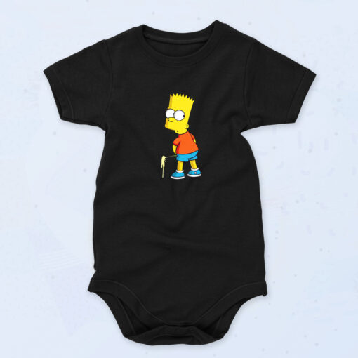 Bart Simpson Pee Organic Baby Onesies