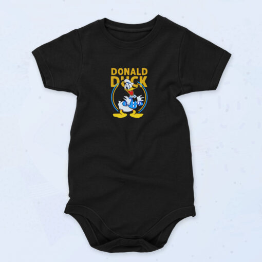 Donald Duck Cute Face Disney Duck Organic Baby Onesies