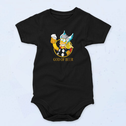 God Of Beer The Simpsons Organic Baby Onesies