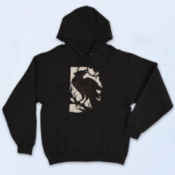 Gothic Crow Linocut Essential Hoodie