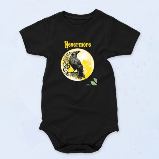 Gothic Nevermore Raven Organic Baby Onesies