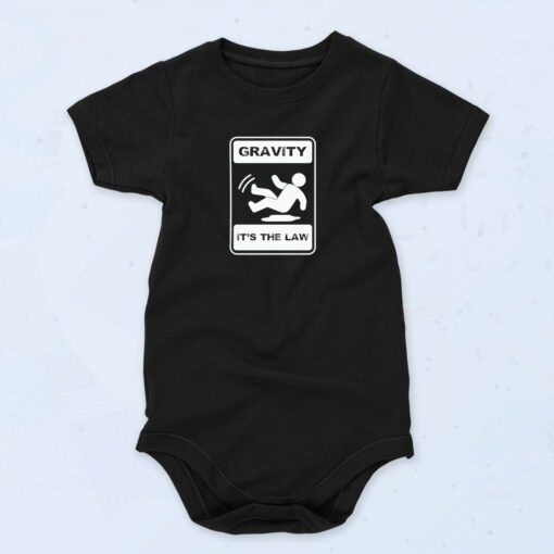 Gravity It's The Law Dad Jokes Organic Baby Onesies