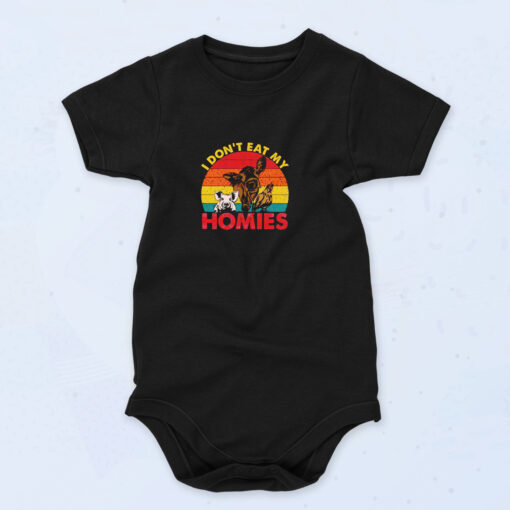 I Don't Eat My Homies Vegetarian Organic Baby Onesies