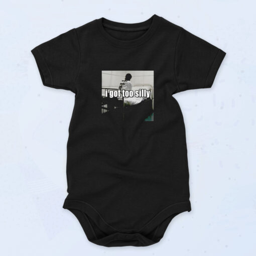 I Got Too Silly Psycho Joke Organic Baby Onesies