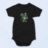 Last Ride Skeleton Riding Unicorn Organic Baby Onesies