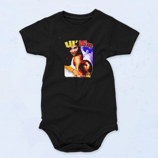 Lil Kim Rap Tee Big Face Head Organic Baby Onesies