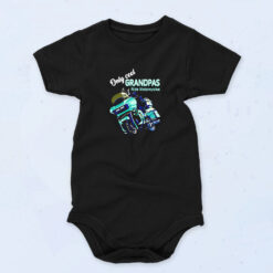 Only Cool Grandpas Ride Motorcycles Organic Baby Onesies