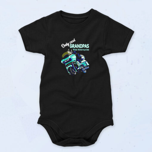 Only Cool Grandpas Ride Motorcycles Organic Baby Onesies