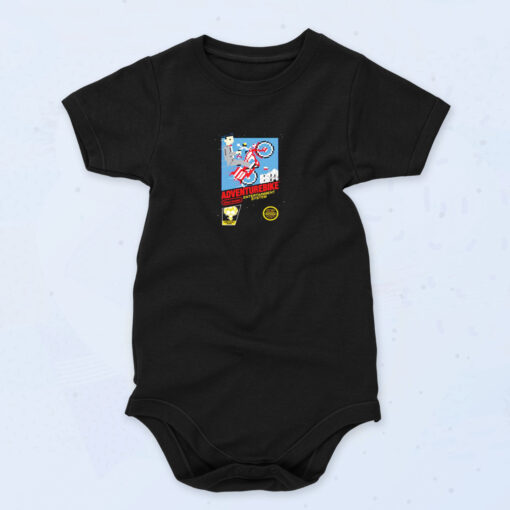 Peewee Adventure Bike Video Game Organic Baby Onesies