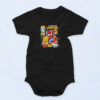 Retro Spider Cat Organic Baby Onesies