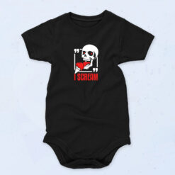 Scream Ice Cream Skull Halloween Organic Baby Onesies