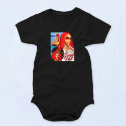 Sexyy Red Rap Tee Big Face Head Organic Baby Onesies