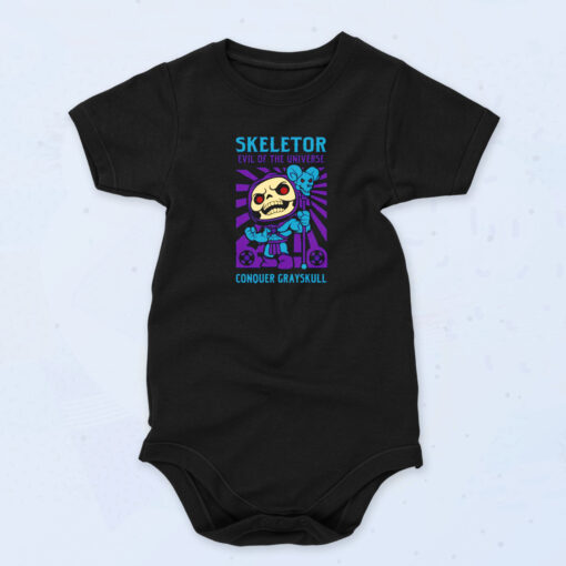 Skeletor Evil Of The Universe Grayskull Organic Baby Onesies