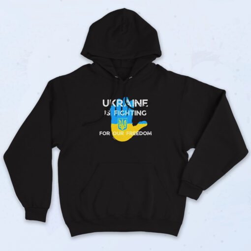 Ukrainian Flag Supporting Design Ukraine Fight For Freedom Essential Hoodie