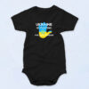 Ukrainian Flag Supporting Design Ukraine Fight For Freedom Organic Baby Onesies